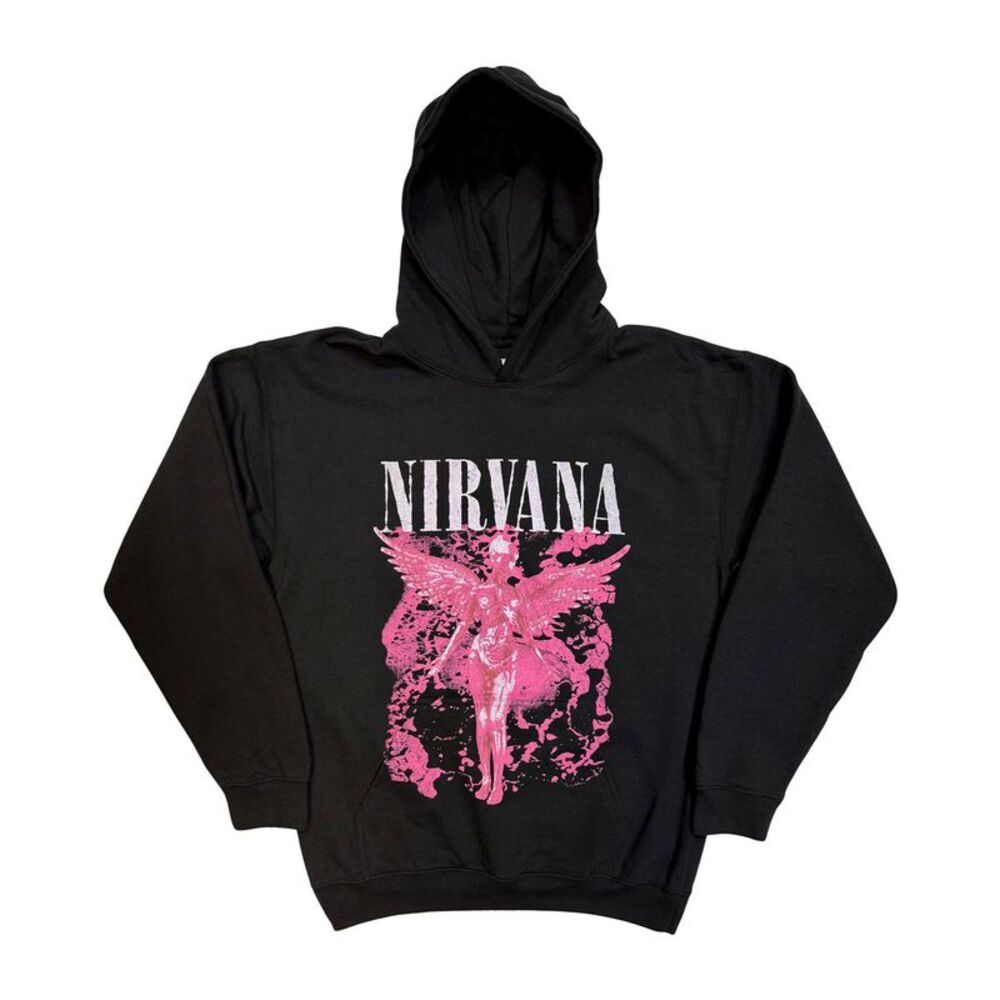 Nirvana Unisex Adult Angel Red Hoodie / Black
